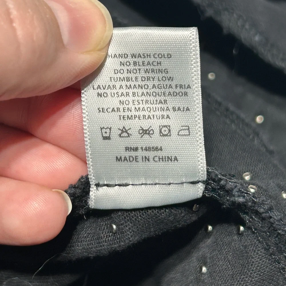 AKIRA Black Bomber Jacket with Gold Studs - Picture 8 of 11